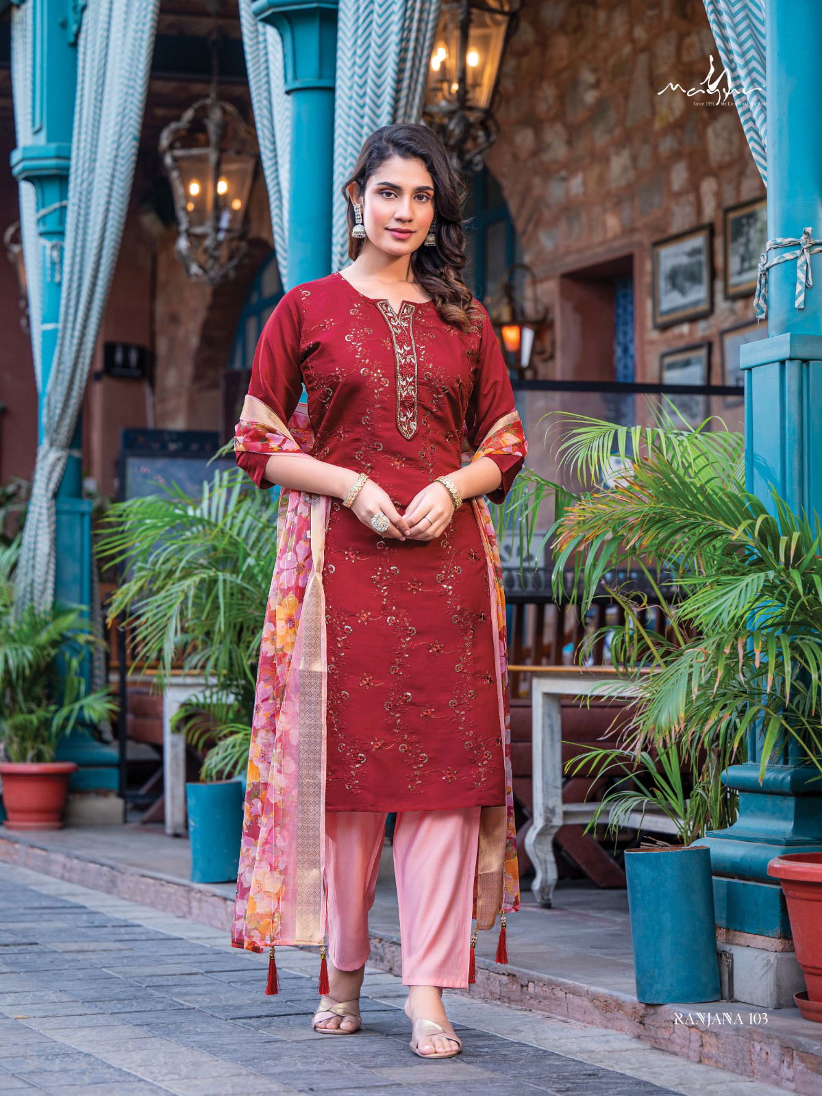 Ranjana By Mayur Kurti With Bottom Dupatta Wholesale Clothing Distributors In India